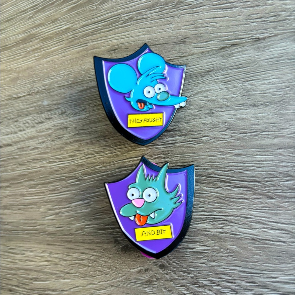 The Simpsons Itchy and Scratchy Enamel Pin Set